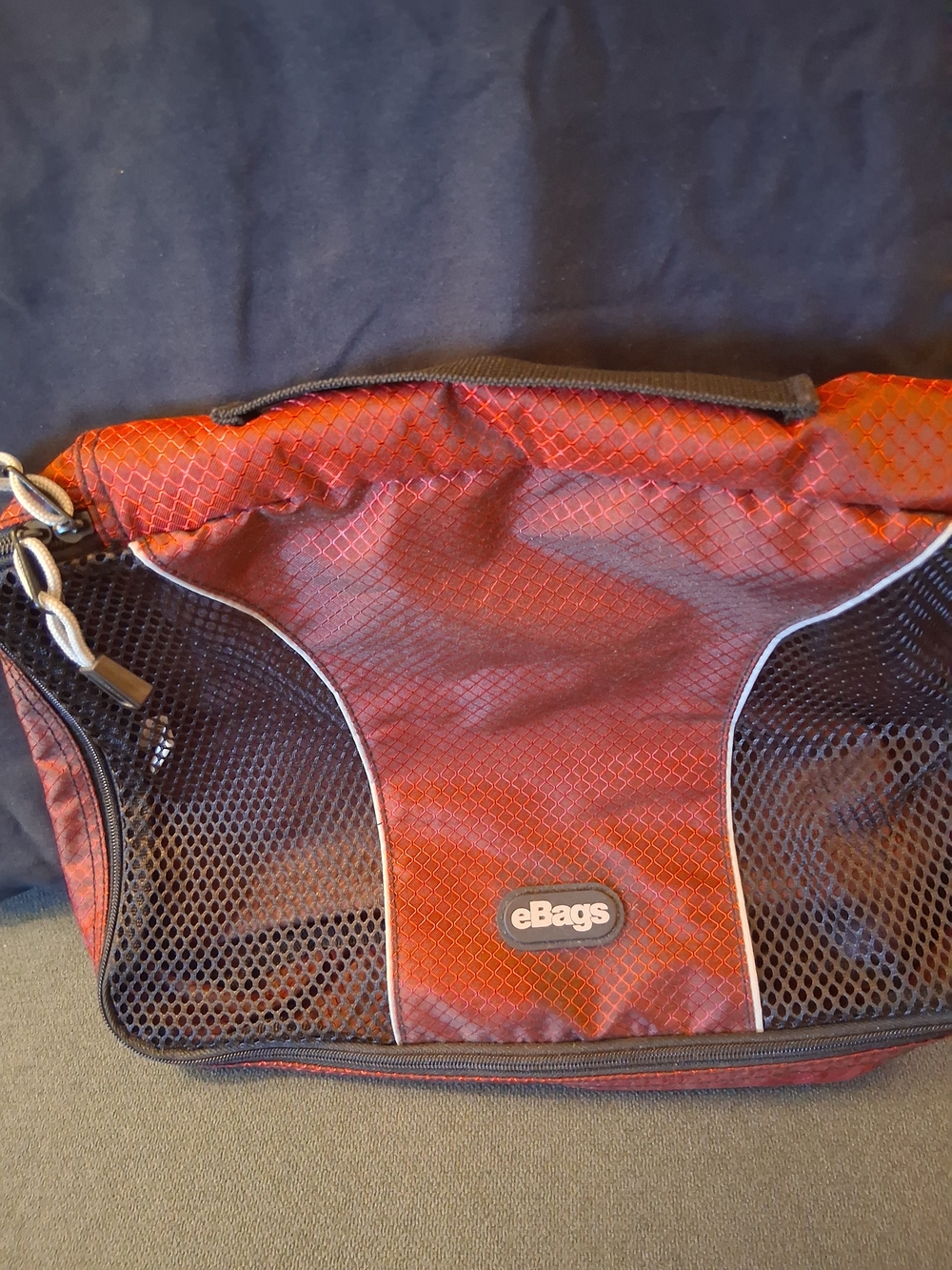 eBags Red Menโs Toiletry Kit with Mesh Panels